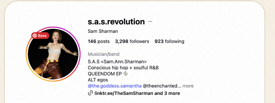 Instagram profile of S.A.S Revolution
